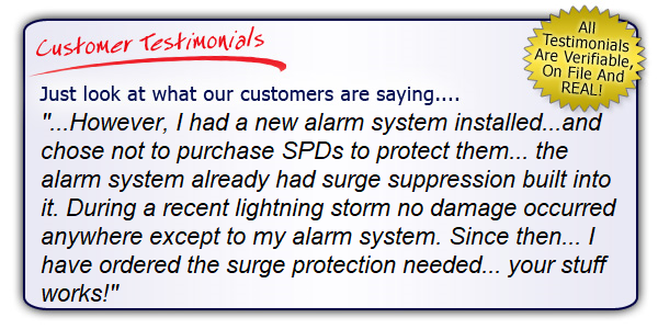 Access Control Panel Surge Protector Testimonial